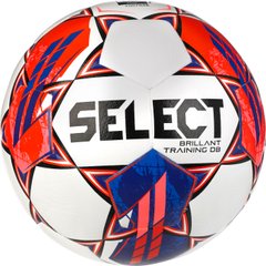 М’яч футбольний SELECT Brillant Training DB (FIFA Basic) v23 White- Red, 5, 410 - 450 г, 68 - 70 см